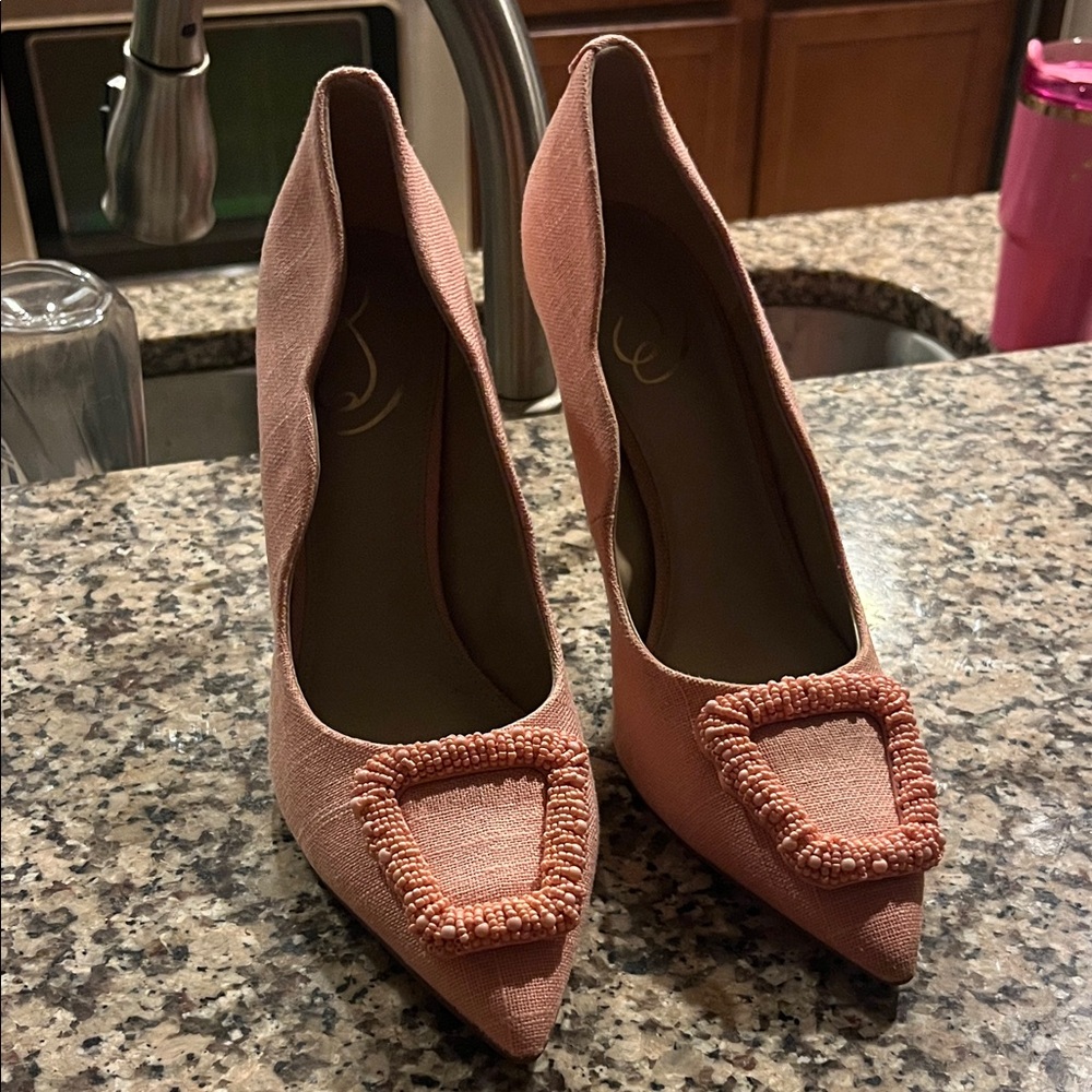 Sam Edelman Pink Textured Heels